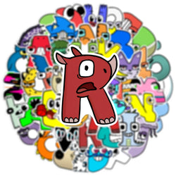 10/50PCS Alphabet Lore Stickers Kawaii Cute Cartoon Decals DIY Skateboard Notebook Luggage Fridge Bike Car Sticker Toys (ONLINE ORDER ONLY)