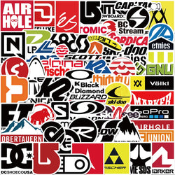 10/30/50PCS Cool Ski, Skate, and Snowbord Brand Logo Sticker Packs (ONLINE ORDER ONLY)