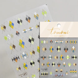 Shiny Colorful Color Block Fragment Square Fragment Grid Rhombus 3D Self Adhesive Nail Art Stickers Rhinestone Manicure Decals (Online Order Only)