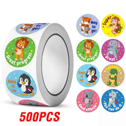 100-500pcs Reward Label Cartoon Animal Sticker Thank You Cute Game Sticker DIY Gift Sealing Label Decoration Supple (ONLINE ORDER ONLY)
