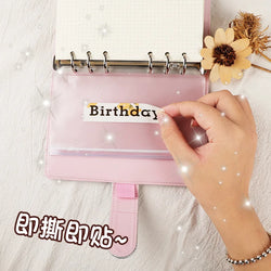 Loose-Leaf Notebook Handwritten Labels Indicate White And Blue Color Stickers Letter Stickers Sticky Notes Index Stickers (Online Order Only)