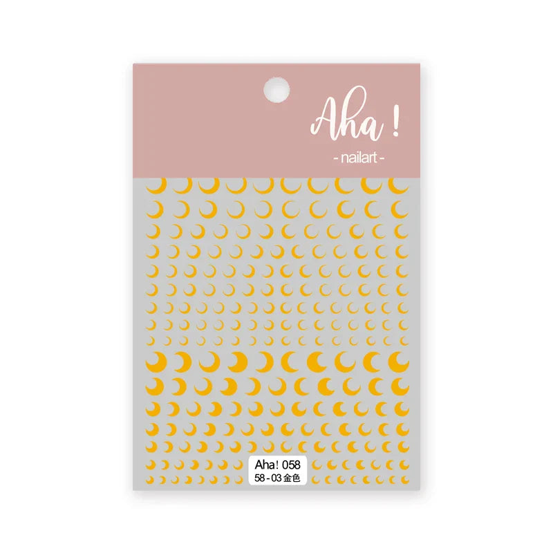 1pc Cute White Cloud Nail Stickers Ultra Thin Nail Art Stickers Self Adhesive Decals Star Moon/Flower/Clouds Kawaii Nail Decals (Online Order Only)