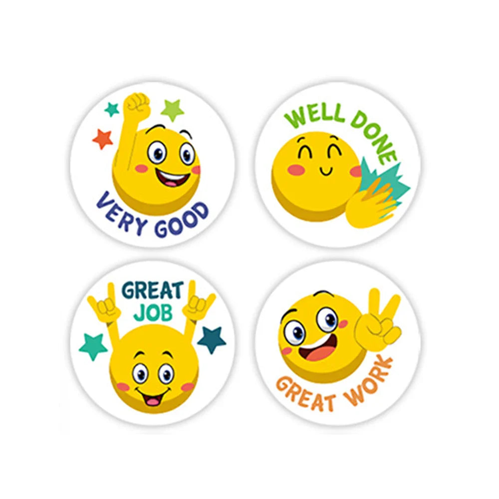 100-500pcs Reward Stickers For Kids Teacher Cartoon Incentive Stickers For School Supplies Classroom Teacher Students (Online Order Only)