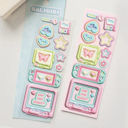 1pcs Ins Cute Love Magic Wand 3D Stickers Planner Journal Scrapbooking Decorative Sticker Aesthetic Kawaii Korean Stationery (Online Order Only)
