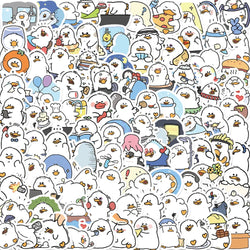 100PCS Cute Simple Duck Sticker For Aesthetic Children's Stationery School Supplies Decoration Scrapbooking for Kids (ONLINE ORDER ONLY)
