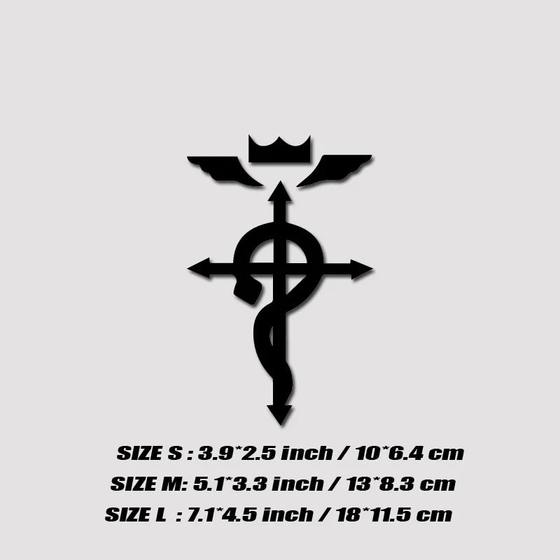 Alchemy Ed’s Coat Symbol Sticker,creative&Unique decal for cartoon fans,high quality sticker for cars trucks motorcycles &laptop (ONLINE ORDER ONLY)