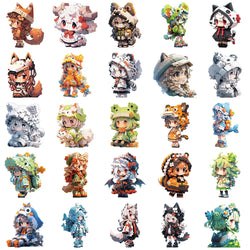10/30/50PCS Pixel Animal Cartoon Girls Stickers Cute Graffiti Toys For Kids Motorcycle Luggage Suitcase Notebook Wall Decals Toy (ONLINE ORDER ONLY)