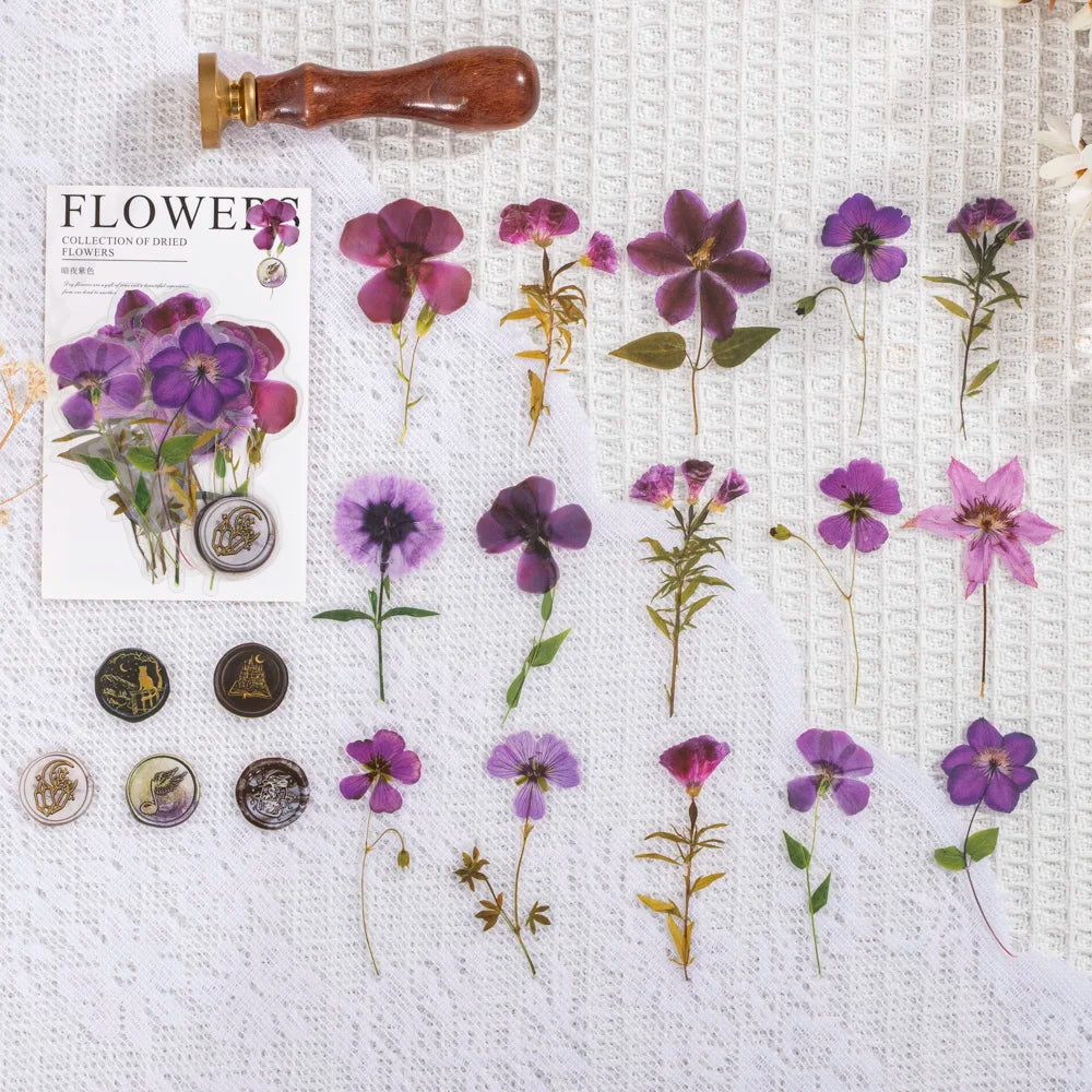 40 pcs Vintage Dried Flower Leaf Stickers Scrapbooking Supplies (ONLINE ORDER ONLY)