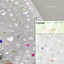 Silver Star Moon Clock Watch Cherry Love Heart Bowknot Gird Irregular Lines Dot Liquid Lava Nail Art Stickers Manicure Decals (ONLINE ORDER ONLY)