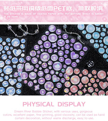 1PCS Kawaii Laser Bubbles Decorative Stickers Diary Idol Photocards DIY Craft Stickers Scrapbooking Stickers Confetti Sticker (Online Order Only)