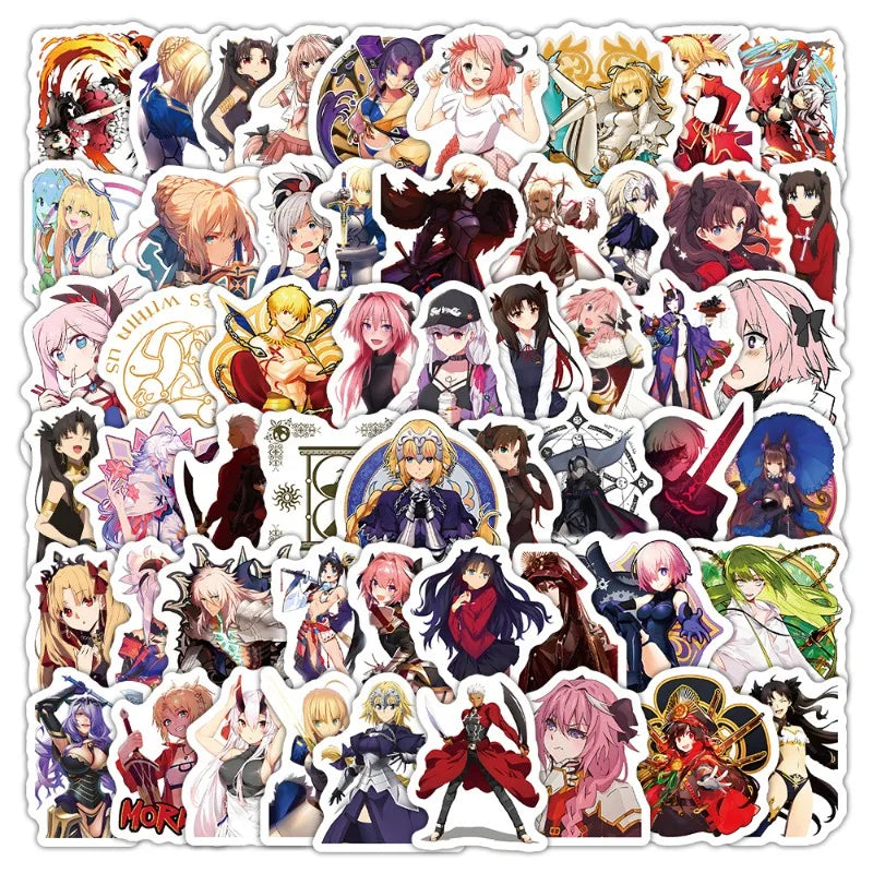 100pcs Gilgamesh Cartoon Stickers for Laptop, Phone, Car, Scooter, Suitcase, Water Bottle, Stationery, Refrigerator Decoration (ONLINE ORDER ONLY)
