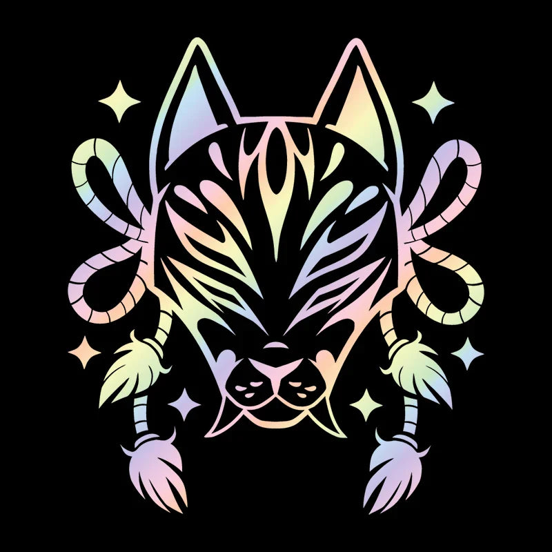 A Nine Tailed Fox Mask Car Sticker for  Window Door Motorcycle Sticker External Accessories Die Cutting Waterproof Vinyl Decals (ONLINE ORDER ONLY)