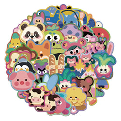 Colorful Elephant Cartoon Animal Stickers for Laptop, Motorcycle, Luggage, Snowboard, Fridge (10/30/50Pcs) (Online Order Only)