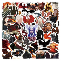 55pcs House of The Dragon Stickers for Laptop, Phone, Water Bottle, Suitcase, and More (ONLINE ORDER ONLY)