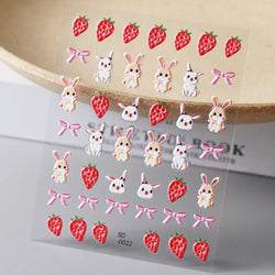1pc 5D Flower Design Nail Art Stickers Colorful Flowers Nail Art Decals For DIY & Nail Salons Self-Adhesive Nail Art Supplies *^ (ONLINE ORDER ONLY)