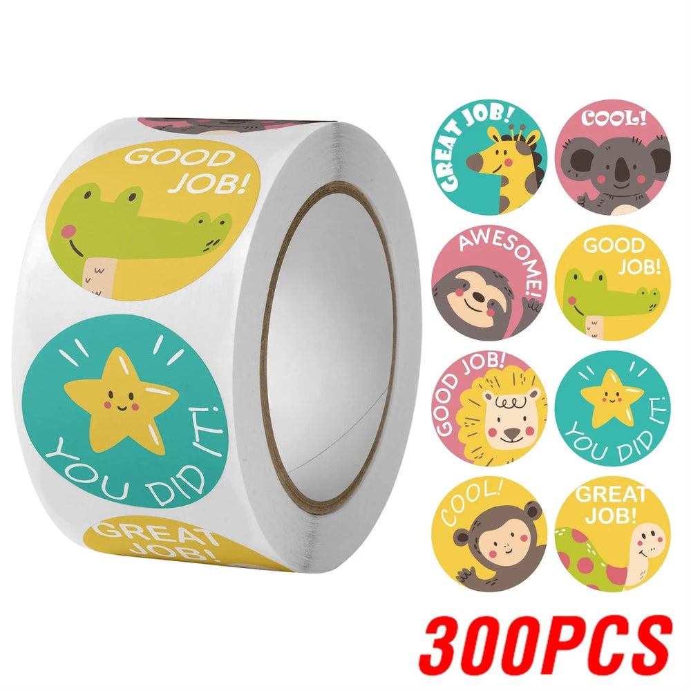 100-500pcs Cartoon Animation Children's Toy Sticker School Classroom Training Motivational Stickers Stationery Labels (ONLINE ORDER ONLY)