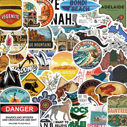 50PCS Australia City Landscape Stickers Decal DIY Phone Laptop Guitar Stationery Scrapbook Skateboard Sticker (ONLINE ORDER ONLY)