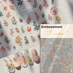 Squirrel Mushroom Apple Strawberry Cherry Pinecone Ginkgo Leaf Self Adhesive Nail Art Stickers Butterfly Flower Manicure Decals (ONLINE ORDER ONLY)