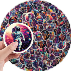10/30/50/100pcs Cartoon Outer Space Astronaut Graffiti Stickers Decals Kid Toy Laptop Notebook Phone Suitcase Decoration Sticker (Online Order Only)