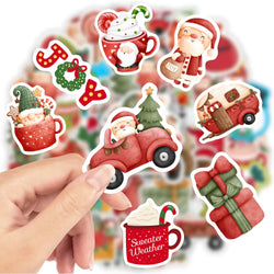 Christmas Stickers Cute Seal Sticker Cartoon DIY Scrapbooking Decoration Decals Funny Children Toys PVC Waterproof for Laptop (ONLINE ORDER ONLY)