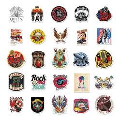 Retro Rock Roll Music Sticker Packs (ONLINE ORDER ONLY)
