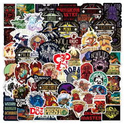 50/100PCS Dungeons and Dragons Stickers Waterproof PVC Skateboard Luggage Motorcycle Guitar Kid Boy Vsco Sticker (ONLINE ORDER ONLY)