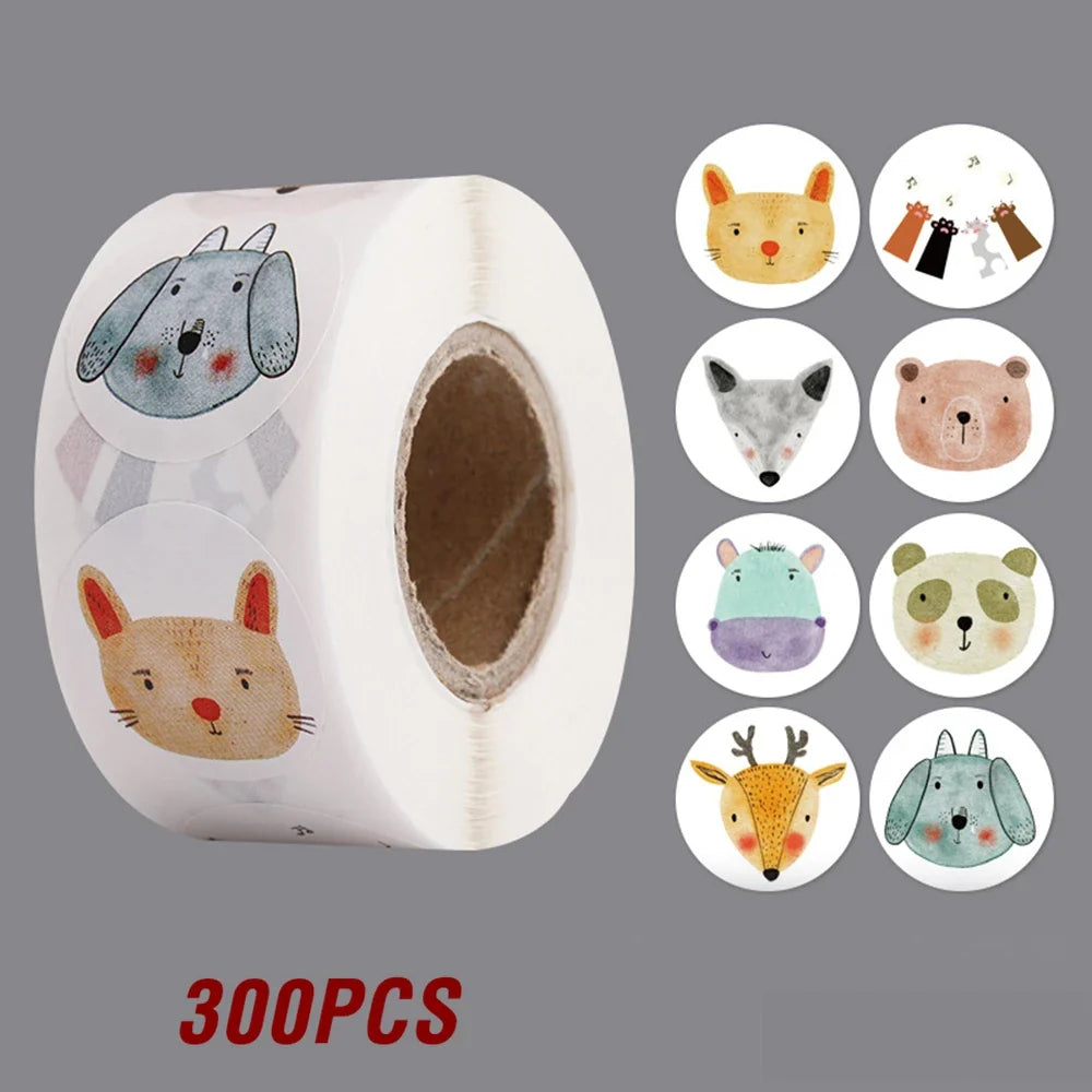 100-500pcs Teacher Reward Sticker Fun Motivation Animal Stickerfor School Teacher Student Stationery Stickers Kids (Online Order Only)