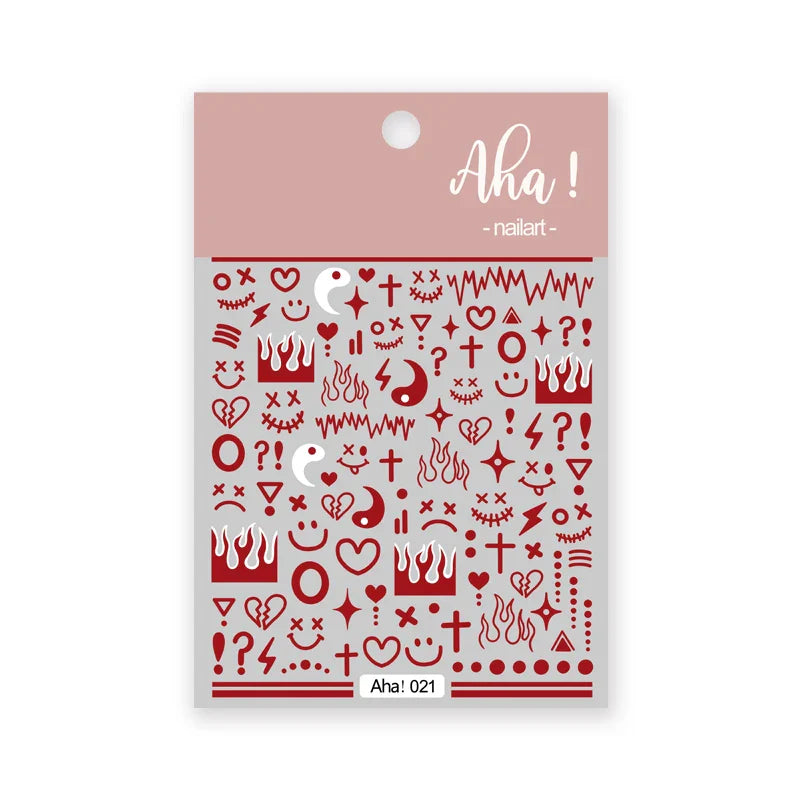 1pc Cute White Cloud Nail Stickers Ultra Thin Nail Art Stickers Self Adhesive Decals Star Moon/Flower/Clouds Kawaii Nail Decals (Online Order Only)