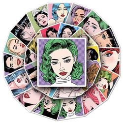 10/50Pcs Pop-Art Stickers Skateboard Guitar Suitcase Laptop Bike Phone Car Waterproof Joke Graffiti Sticker Decal Kid Toy (ONLINE ORDER ONLY)