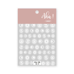 1pc Cute White Cloud Nail Stickers Ultra Thin Nail Art Stickers Self Adhesive Decals Star Moon/Flower/Clouds Kawaii Nail Decals (Online Order Only)