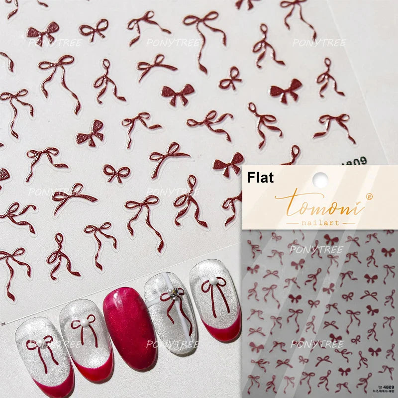2025 God of Wealth Goldfish Koi Fish Lucky Cat Yuanbao Red Element Adhesive Nail Art Stickers Festival Atmosphere Manicure Decal (Online Order Only)