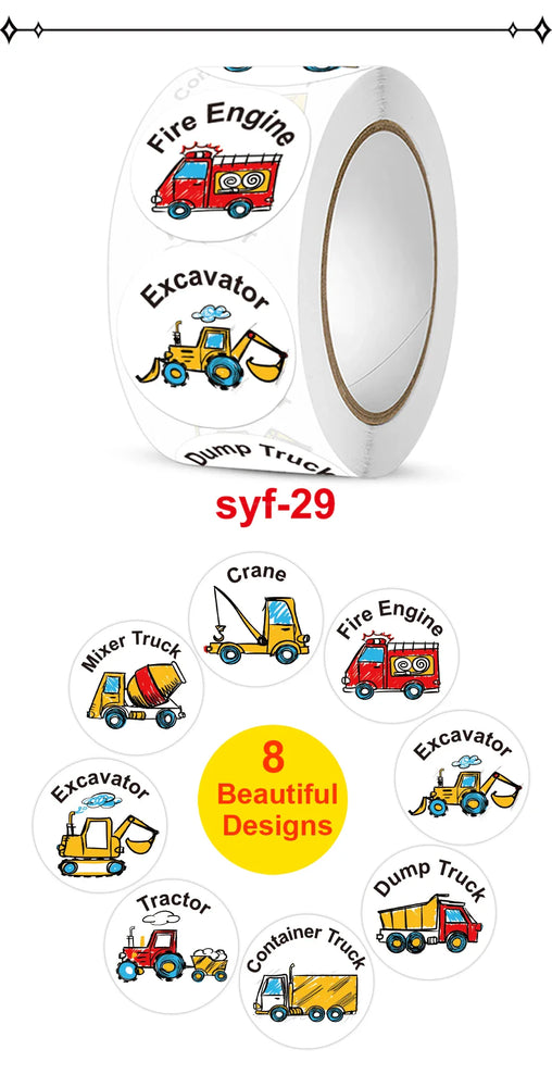 Smile Face Sticker Kids Reward Sticker Yellow Dots Labels Happy Animal  Sticker Kids Toys School Teacher Student Stationery (ONLINE ORDER ONLY)