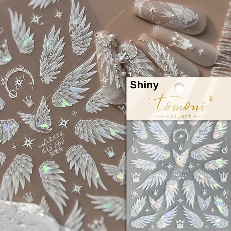 Dreamy Chic Butterfly Flower Bowknot Square Rhinestone Crystal 5D Self Adhesive Nail Art Stickers Fantasy Shiny Manicure Decals (ONLINE ORDER ONLY)