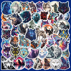 50pcs Cartoon Wolf Graffiti Stickers for Helmet, Wall, DIY Decoration (ONLINE ORDER ONLY)