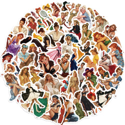 60pcs Retro Girl Sticker Collection Vintage Beauty Stickers Waterproof Vinyl Decals for Laptop Water Bottle Car Motorcycle﻿ (ONLINE ORDER ONLY)