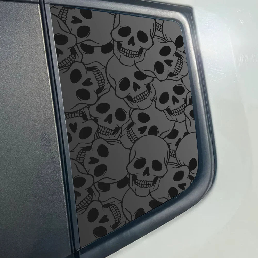 Fear Skull Quarter Window Car Sticker Suitable for Most Vehicles Decoration Die Cutting Accessories Waterproof Vinyl Decals (ONLINE ORDER ONLY)