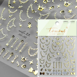 Colorful Rhinestone Laser Star Bronzing Gold Silver Pearl 5D Relief Self Adhesive Nail Art Decoration Sticker 3D Manicure Decals (ONLINE ORDER ONLY)