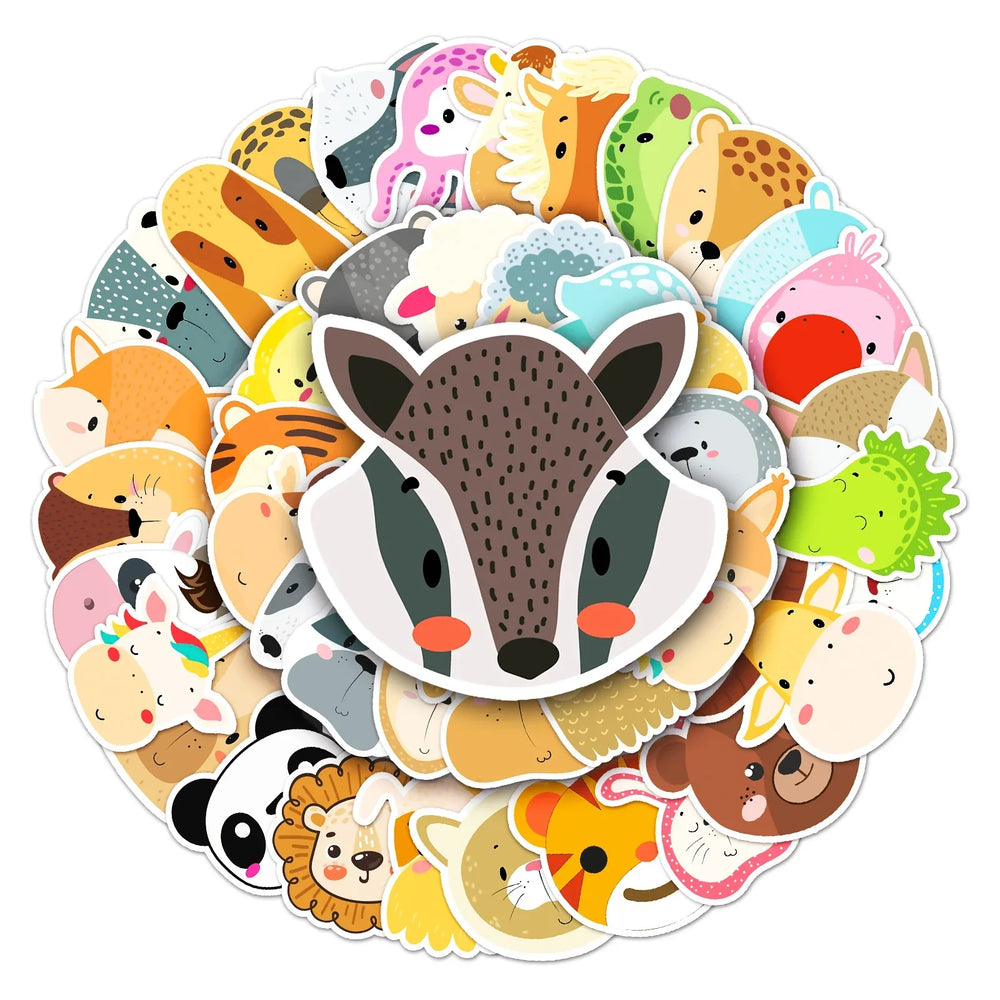 50Pcs Cute Waterproof Vinyl Stickers for Skateboard Snowboard (ONLINE ORDER ONLY)
