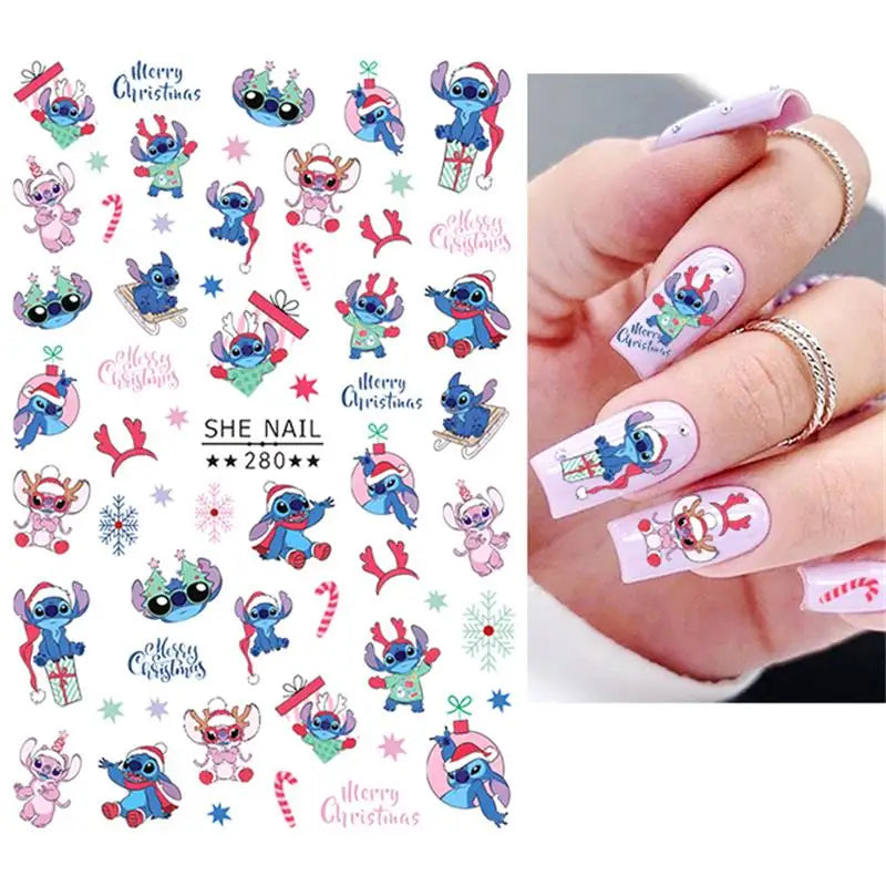 1PCS Disney Mickey Series Nail Stickers Cute 3D Minnie Nail Decorations Valentine's Day Christmas Self-Adhesive Nail Supplies *& (ONLINE ORDER ONLY)