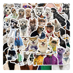 10/30/60pcs Cute Funny Animal Dog Meme Stickers Graffiti Decals Laptop Luggage Phone Car Suitcase Waterproof Sticker Kids Toys (ONLINE ORDER ONLY)