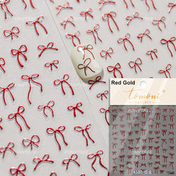 Sexy Red Grape Wine Bowknot Cocktail Goblet Cup Soda Liquid Shiny Sparkling Self Adhesive Nail Art Stickers 3D Manicure Decals (ONLINE ORDER ONLY)
