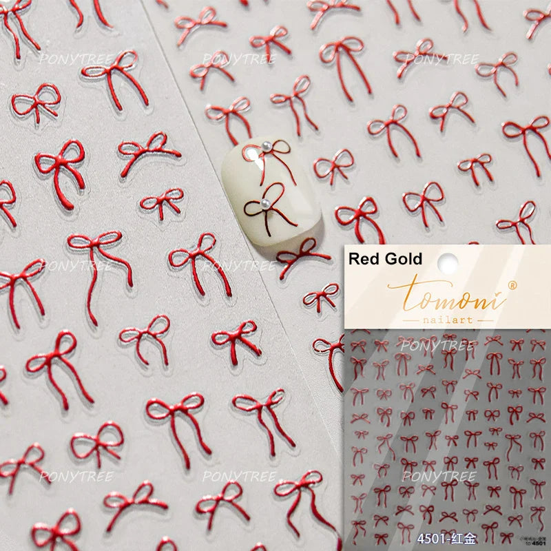 2025 God of Wealth Goldfish Koi Fish Lucky Cat Yuanbao Red Element Adhesive Nail Art Stickers Festival Atmosphere Manicure Decal (Online Order Only)