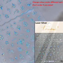 Metal Snake Flower Pattern Stars Eye Pot Moon Butterfly Story Retro Meteor Candle Hourglass Nail Art Sticker Manicure Tool Decal (ONLINE ORDER ONLY)