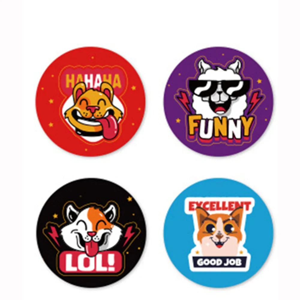 100-500Pcs Reward Stickers Cute animals Motivational Stickers for Kids toys School Reward Students Teachers Stationery Labels (ONLINE ORDER ONLY)