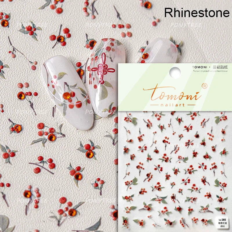 Peony Paeonia Lactiflora Rich Glory Flower Butterfly Ancient Fan Tassels Caved Window Adhesive Nail Art Sticker Manicure Decals (ONLINE ORDER ONLY)