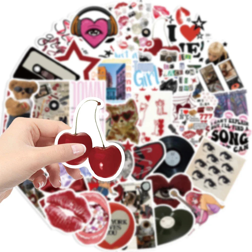 50PCS Downtown Y2K Girls Graffiti Stickers Decals DIY Decoration Notebook Skateboard Guitar Phone Bike Waterproof Kids Toy﻿ (Online Order Only)