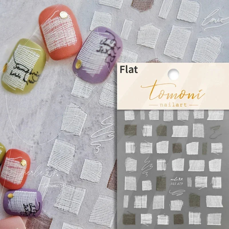 Shiny Colorful Color Block Fragment Square Fragment Grid Rhombus 3D Self Adhesive Nail Art Stickers Rhinestone Manicure Decals (Online Order Only)