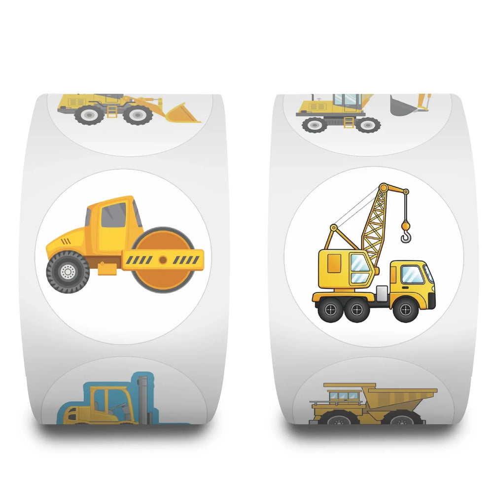 100-500pcs Engineering vehicle Stickers Cute Handmade Stickers Party Gifts Decorative Labels Scrapbook Stationery Stickers (Online Order Only)