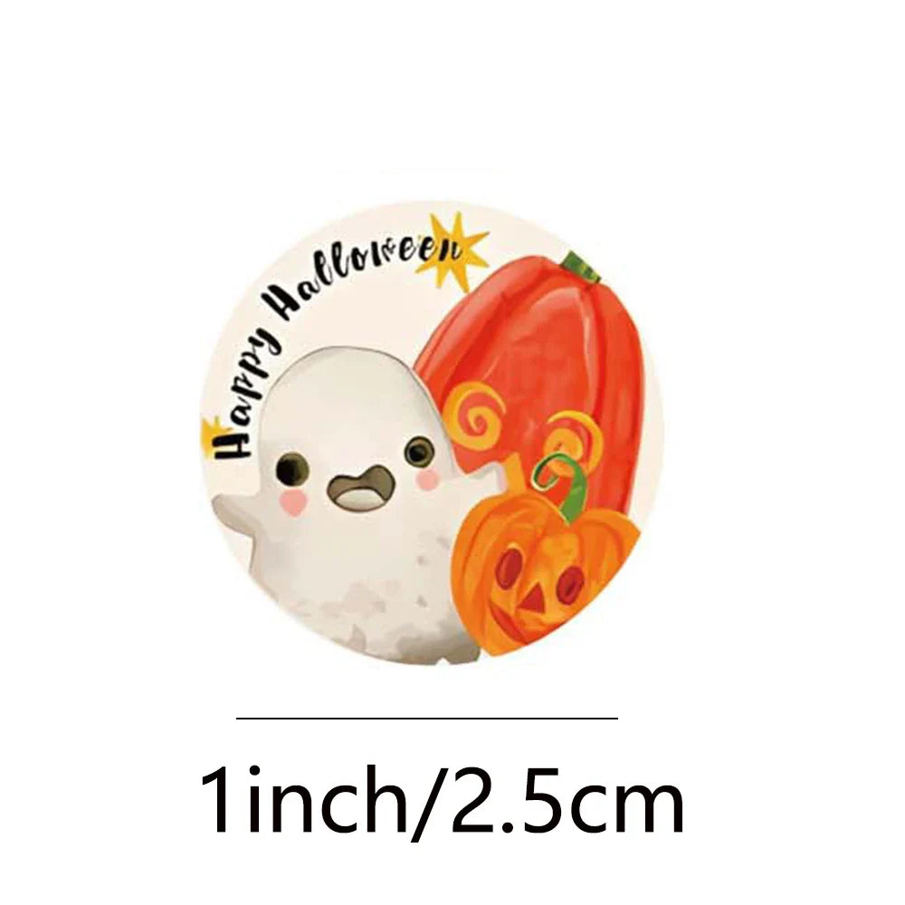 100-500pcs Halloween Stickers Pumpkin Handmade Labels Halloween Gift Decor Stickers Stationery stickers (ONLINE ORDER ONLY)