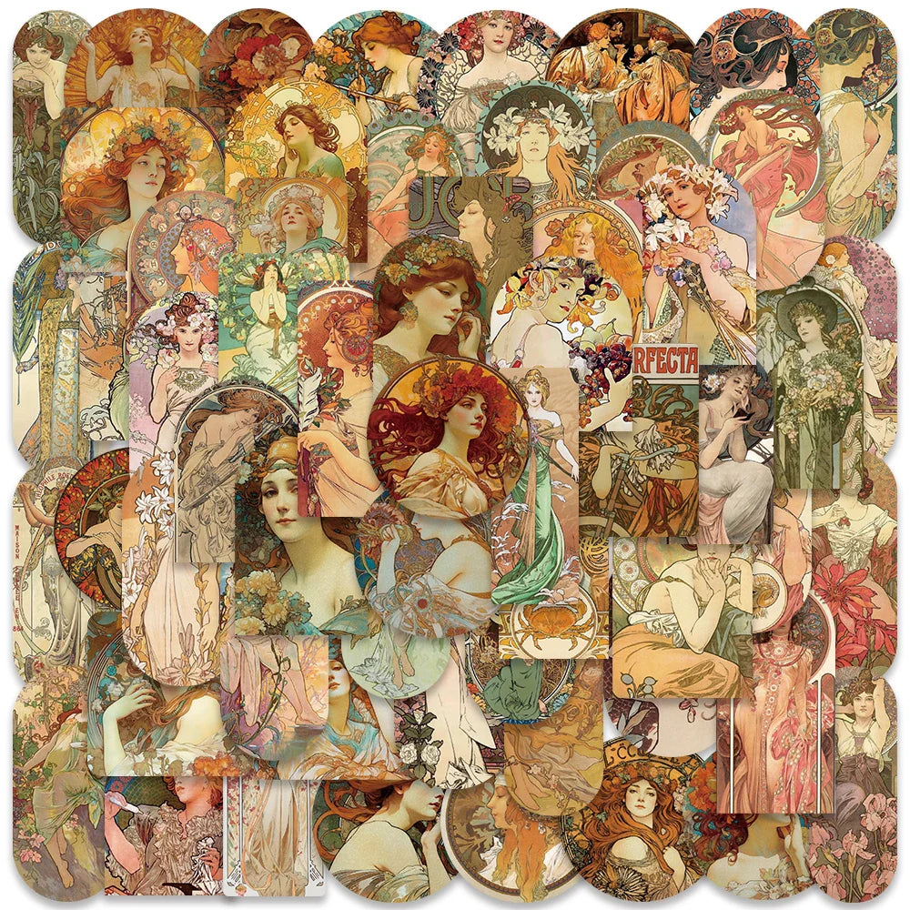 Vintage Medieval Art Stickers - 60/114PCS for Laptop, Bike, Luggage, Notebook, Kid Decals (ONLINE ORDER ONLY)